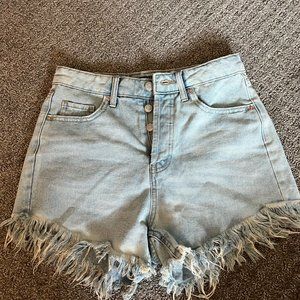 Wild Fable High Rise Button Distressed Shorts Size 4